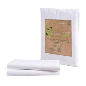 LANE LINEN 100% Organic Cotton, Set of 2 Standard White Pillow Cases